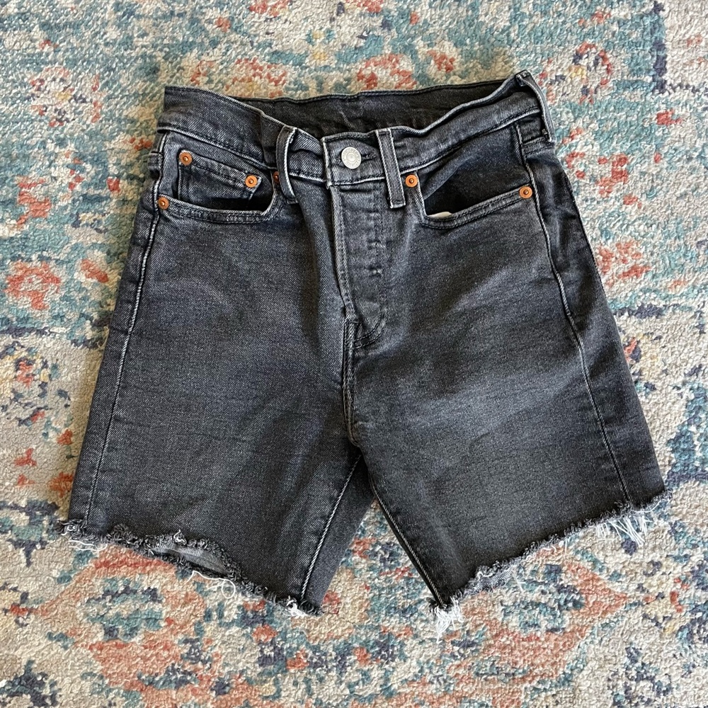 Black Long Levi’s Shorts